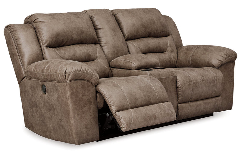 Stoneland Fossil Reclining Sofa and Power Reclining Loveseat -  Ashley - DMV Furniture