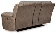 Stoneland Power Reclining Sofa, Loveseat and Recliner in Fossil from Ashley - DMV Furniture