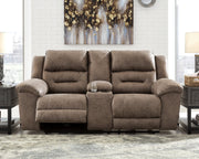 Stoneland Power Reclining Sofa, Loveseat and Recliner in Fossil from Ashley - DMV Furniture
