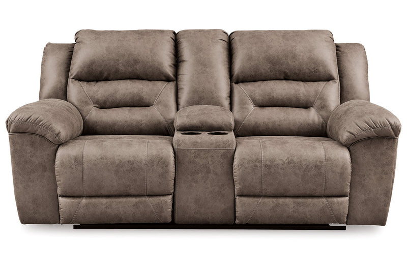 Stoneland Fossil Reclining Sofa and Power Reclining Loveseat -  Ashley - DMV Furniture
