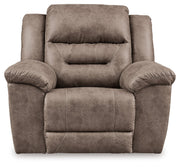 Stoneland Power Reclining Sofa, Loveseat and Recliner in Fossil from Ashley - DMV Furniture