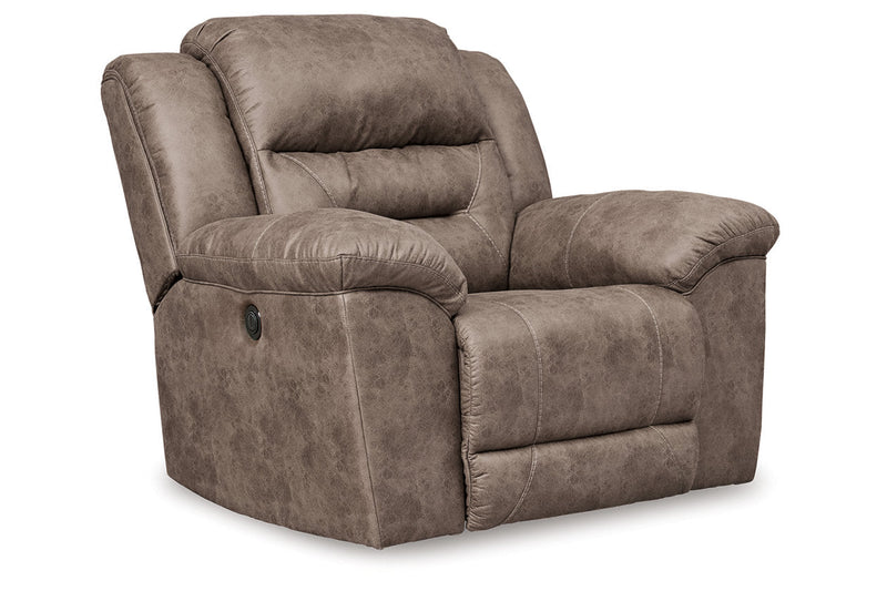 Stoneland Fossil Reclining Loveseat and Power Recliner -  Ashley - DMV Furniture