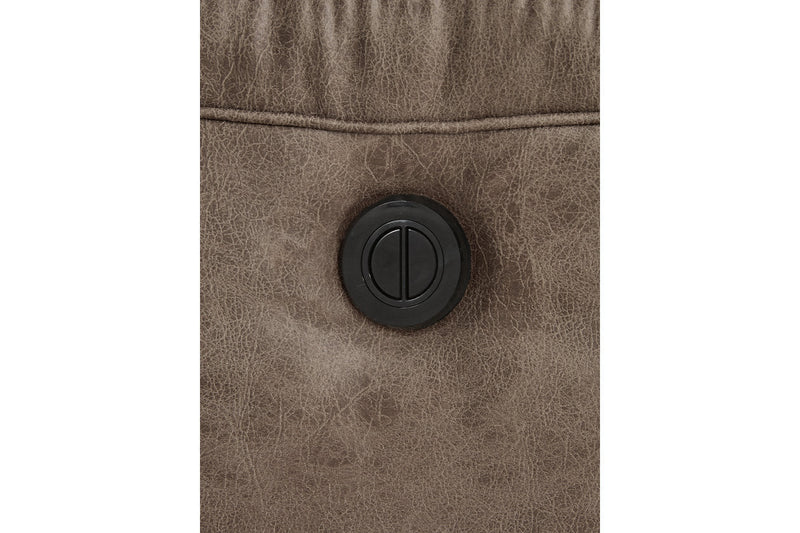 Stoneland Fossil Reclining Loveseat and Power Recliner -  Ashley - DMV Furniture