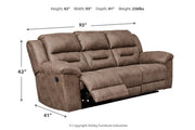 Stoneland Fossil Reclining Sofa and Power Reclining Loveseat -  Ashley - DMV Furniture
