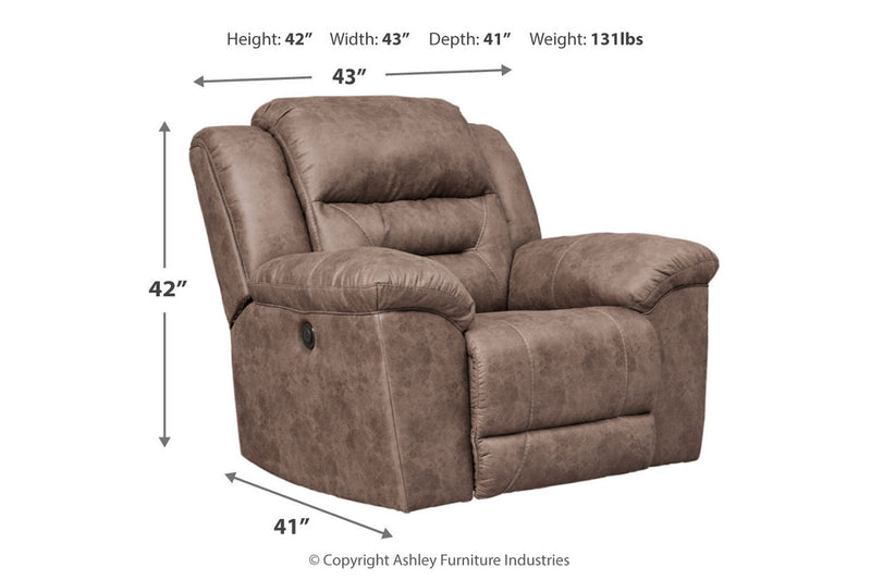 Stoneland Fossil Reclining Loveseat and Power Recliner -  Ashley - DMV Furniture