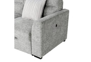U9401 Nickel Sofa Bed Sectional With 3 Pillows - U9401-NICKEL-SECTIONAL W/ 3 PILLOWS