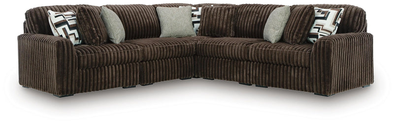 Midnight-Madness Sectional - Chocolate