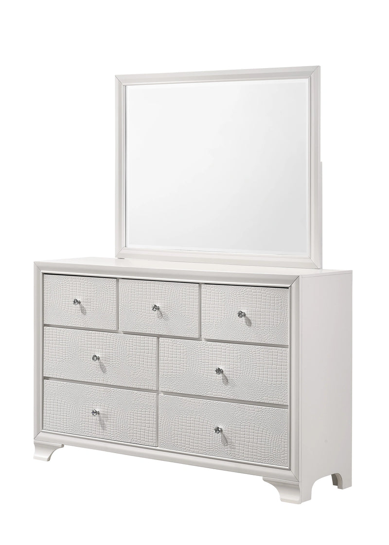Crown Mark Furniture Lyssa Dresser Mirror in White image