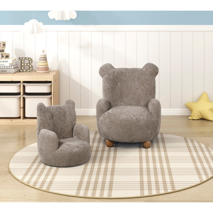 4212BRW-1MN Mini Kid's Chair - 4212BRW-1MN