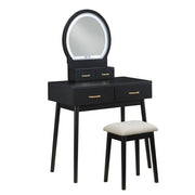 4565BK Dressing Table with Mirror - 4565BK