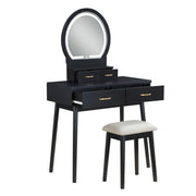 4565BK Dressing Table with Mirror - 4565BK