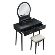 4565BK Dressing Table with Mirror - 4565BK