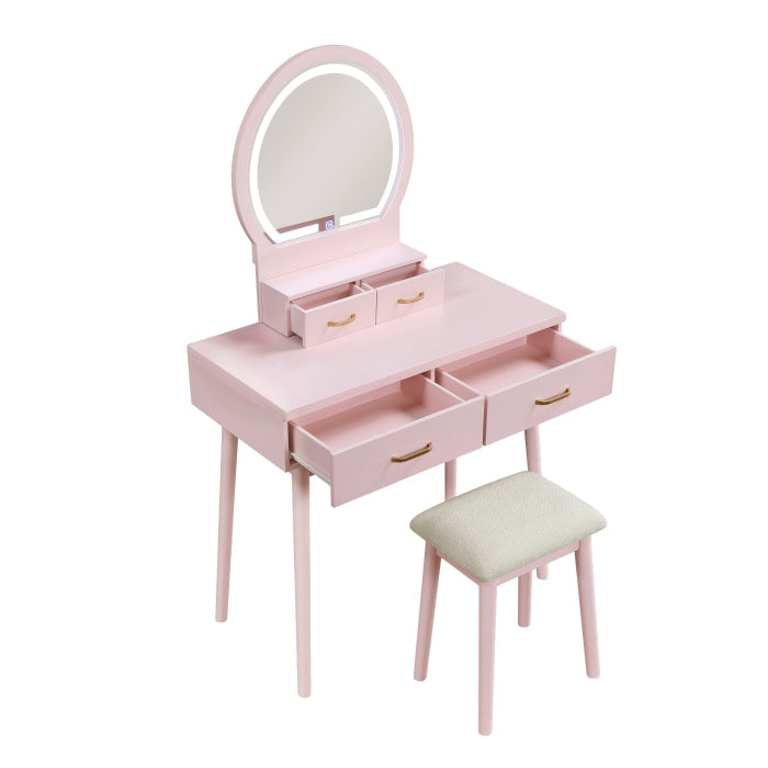 4565PK Dressing Table with Mirror - 4565PK