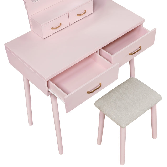 4565PK Dressing Table with Mirror - 4565PK