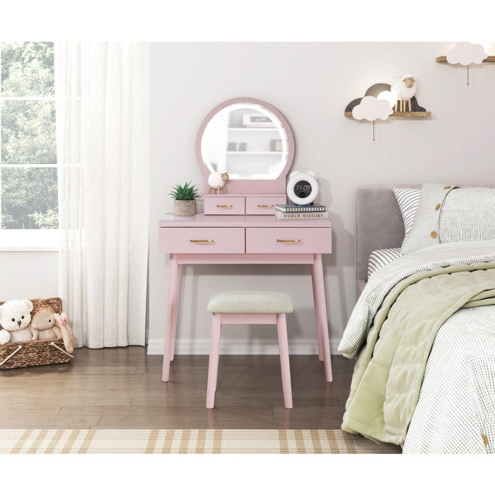 4565PK Dressing Table with Mirror - 4565PK