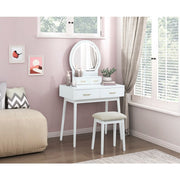 4565WH Dressing Table with Mirror - 4565WH