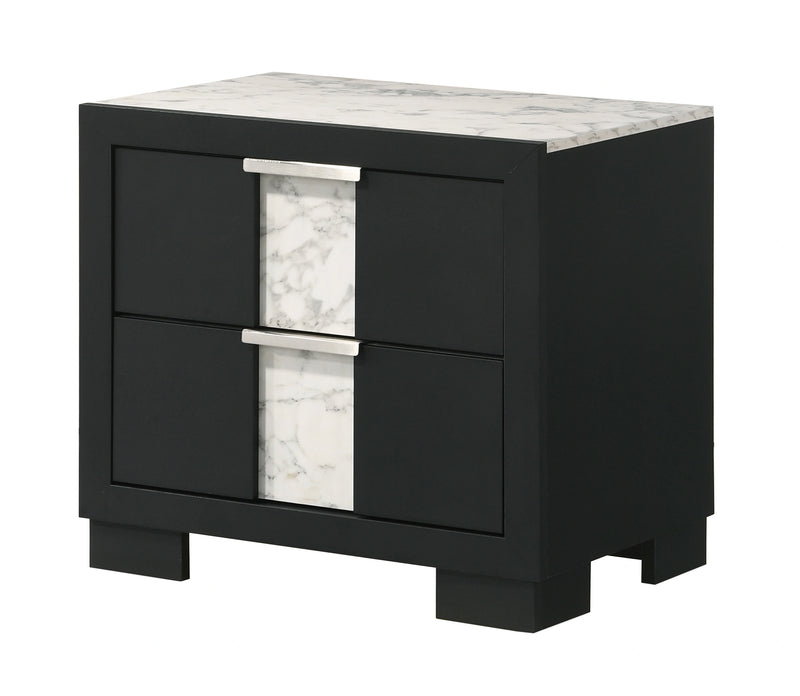 Crown Mark Furniture Rangley 2 Drawer Nightstand in Black image