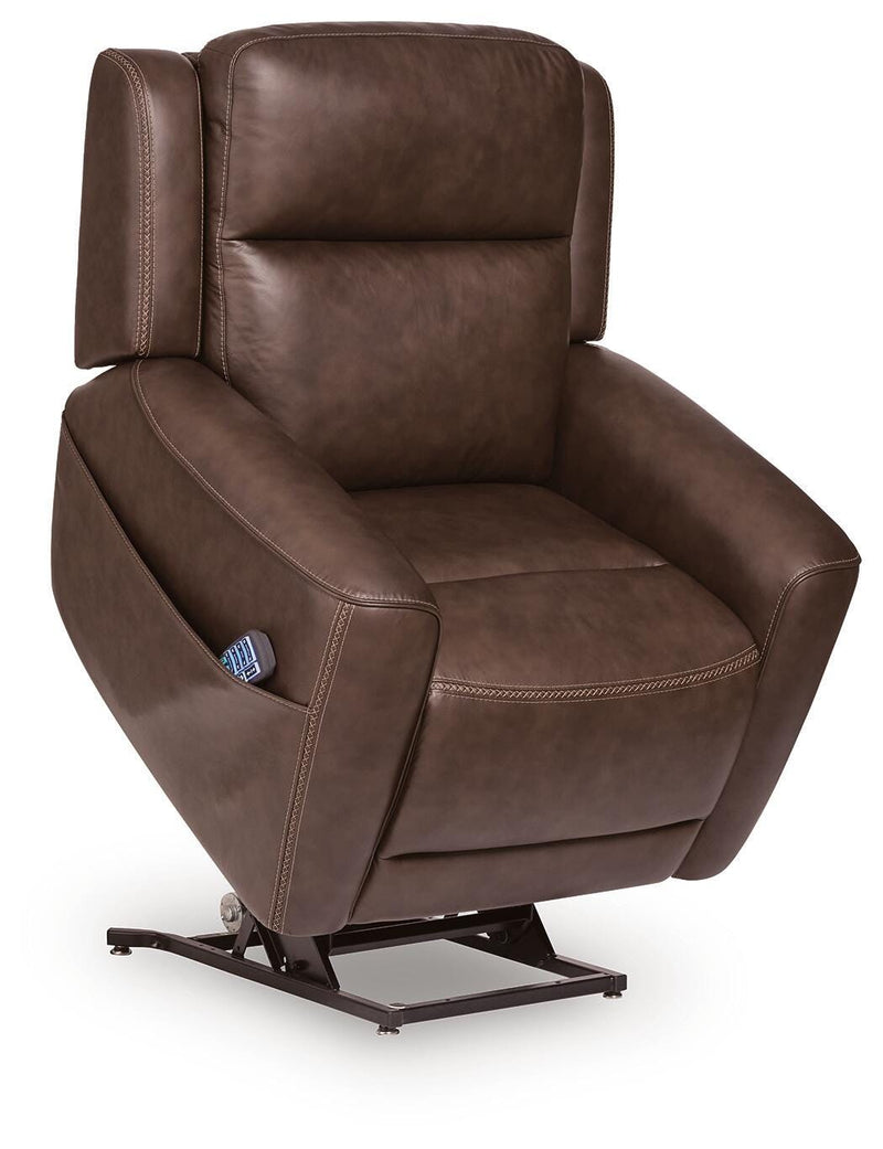 4Z-Tribano Espresso Power Lift Recliner - PCU1530112