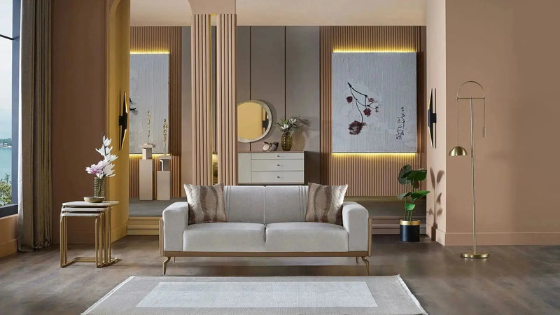 Montella Beige Loveseat