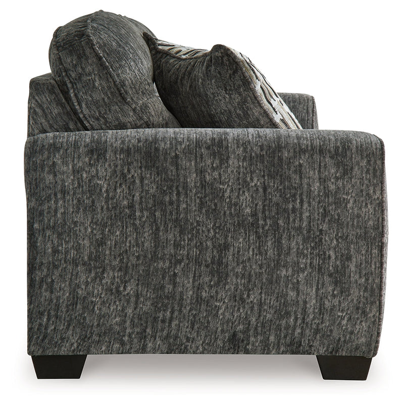 Lonoke Gunmetal Sofa, Loveseat and Oversized Chair from Ashley - DMV Furniture