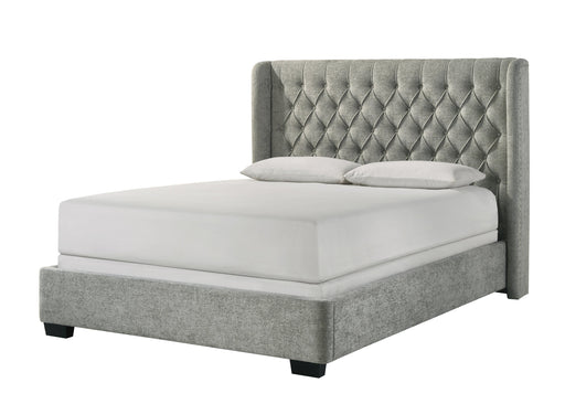 Daphne Light Gray Tweed Upholstered King Bed from Crown Mark - DMV Furniture