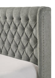 Daphne Light Gray Tweed Upholstered King Bed from Crown Mark - DMV Furniture