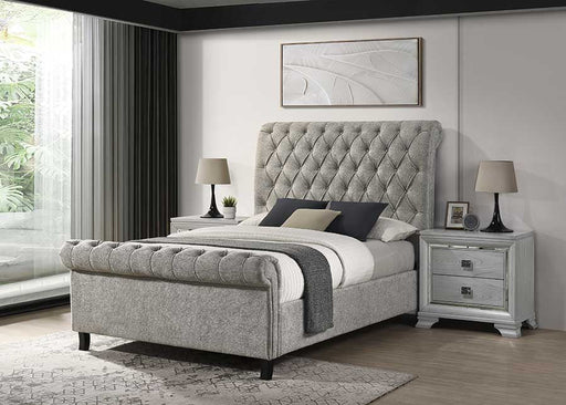 Kate Gray Upholstery King Bed from Crown Mark - DMV Furniture
