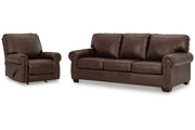 Colleton Dark Brown Sofa and Recliner -  Ashley - DMV Furniture
