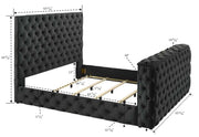 Josephine Black Queen Upholstered Panel Bed with TV Lift from Crown Mark - DMV Furniture
