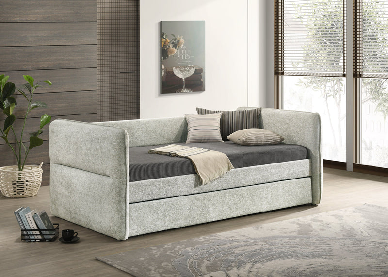 Philipa Light Gray Daybed with Trundle from Crown Mark - DMV Furniture
