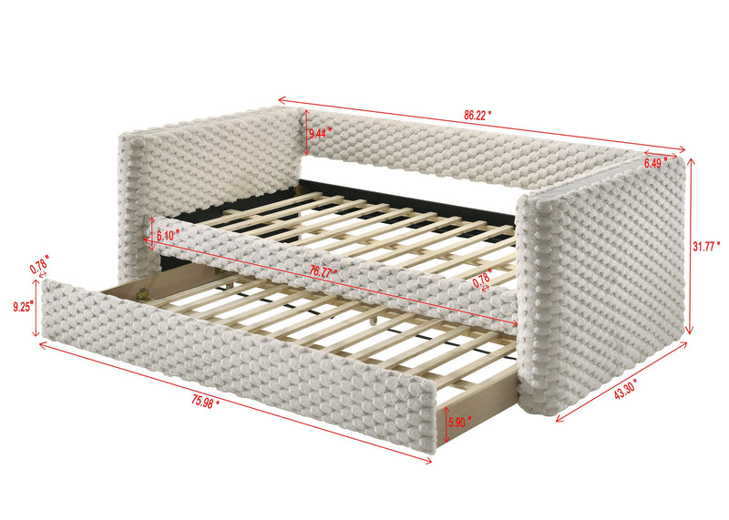 Brielle Dove Daybed with Trundle from Crown Mark - DMV Furniture