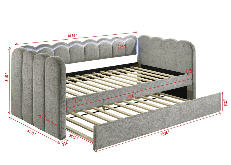 Melody Light Gray Daybed from Crown Mark - DMV Furniture
