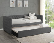 Trina Gunmetal Gray Daybed with Trundle from Crown Mark - DMV Furniture