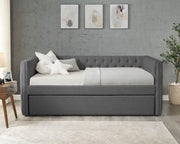 Trina Gunmetal Gray Daybed with Trundle from Crown Mark - DMV Furniture