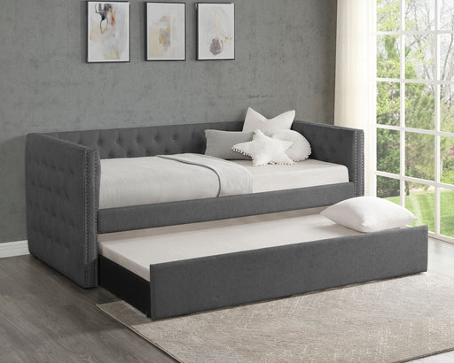 Trina Gunmetal Gray Daybed with Trundle from Crown Mark - DMV Furniture