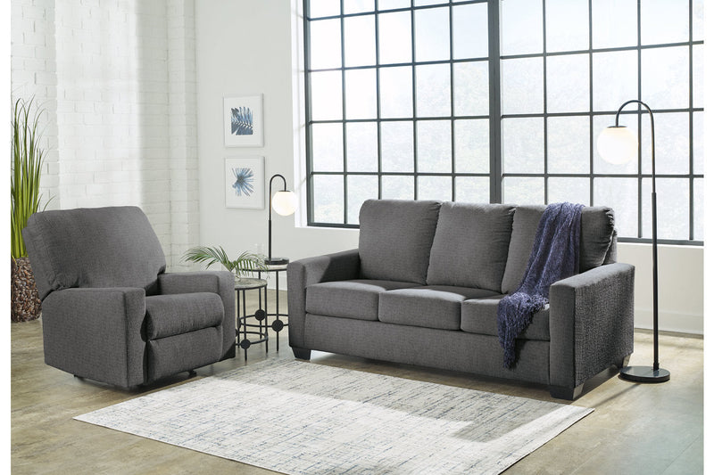 Rannis Pewter Full Sofa Sleeper and Recliner -  Ashley - DMV Furniture