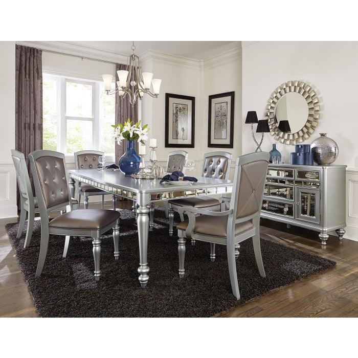 Orsina Silver Extendable Dining Table 5477N-96 | Homelegance
