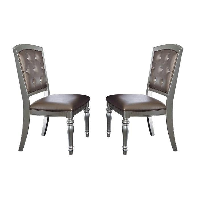 Orsina Silver 8 Piece Extendable Dining Room Set 5477N-96-8 | Homelegance