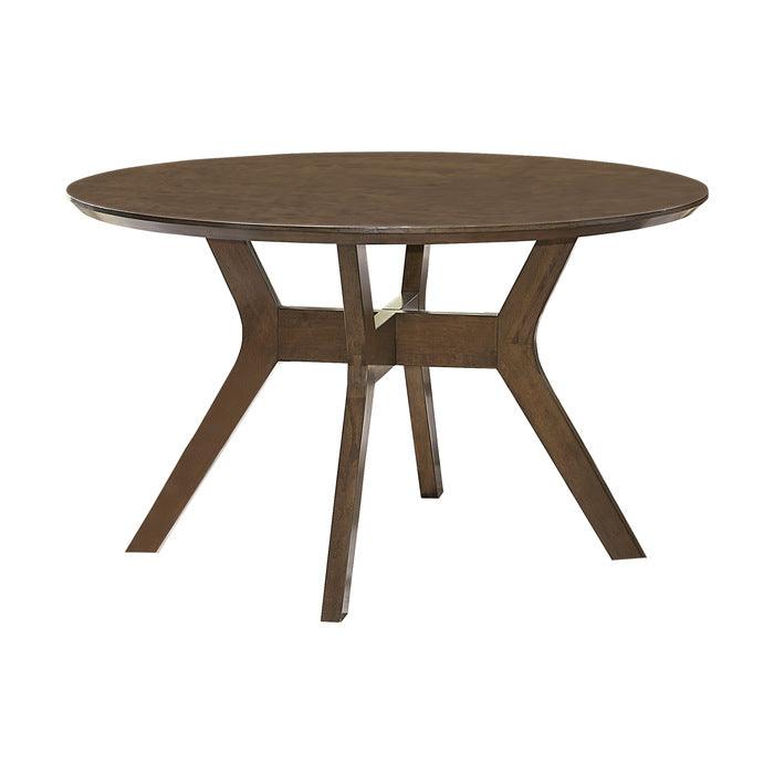 Edam Brown 5 Piece Round Dining Room Set 5492-52-5 | Homelegance