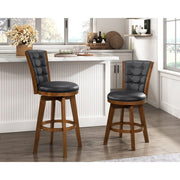 5505-24BKS Swivel Counter Height Chair, Set of 2 - 5505-24BKS
