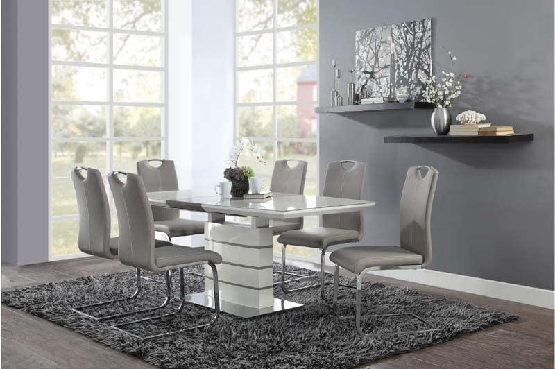 Glissand 5 Piece Rectangular Dining Table Set 5599-71-5 | Homelegance