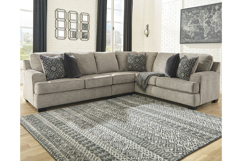 Bovarian Stone 3-Piece Sectional with Ottoman -  Ashley - DMV Furniture