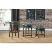 5681GEN-29 Round Swivel Pub Height Stool, Green, Set of 2 - 5681GEN-29