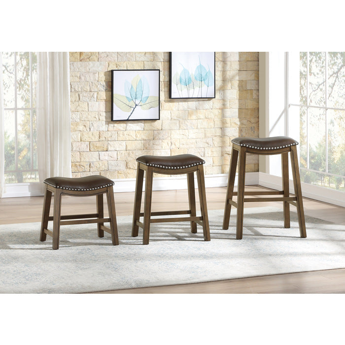 5682BRW-18 18 Dining Stool, Brown - 5682BRW-18