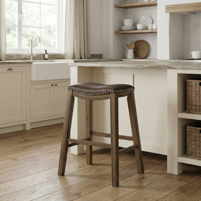 5682BRW-29 29 Pub Height Stool, Brown - 5682BRW-29