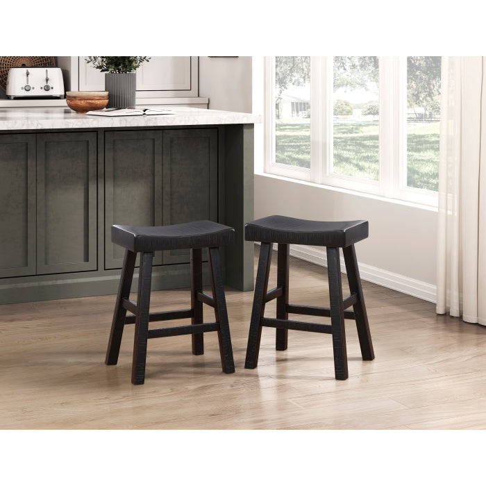5687BLK-24 Counter Height Stool, Set of 2 - 5687BLK-24
