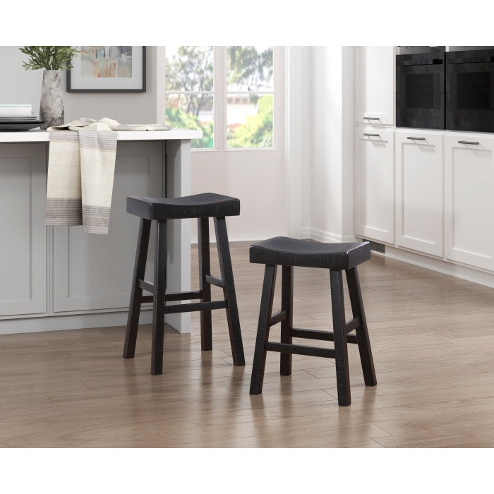 5687BLK-29 Pub Height Stool, Set of 2 - 5687BLK-29