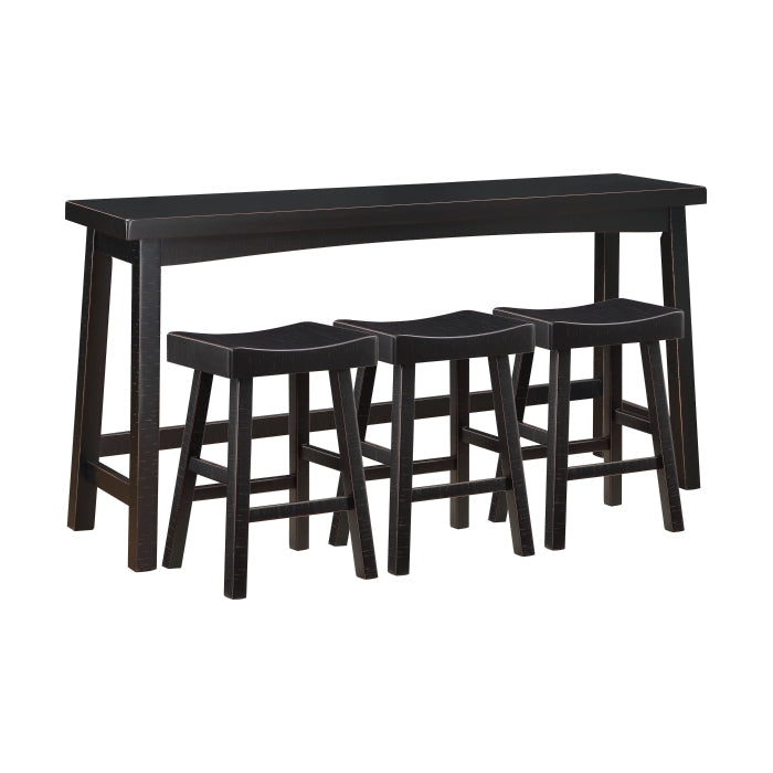 5687BLK-364P 4-Piece Pack Counter Height Set - 5687BLK-364P