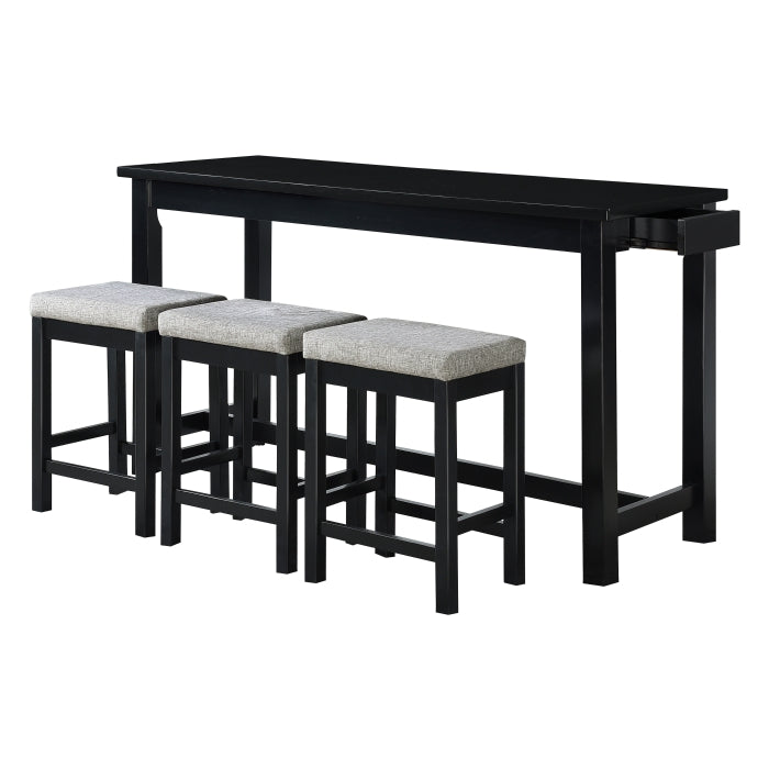 5713BK 4-Piece Pack Counter Height Set - 5713BK