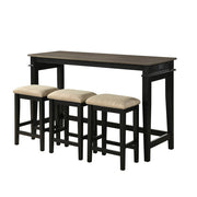 5714BK 4-Piece Pack Counter Height Set - 5714BK